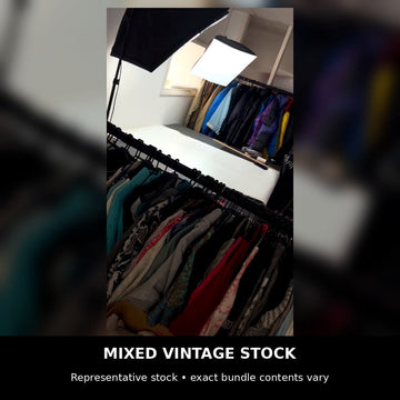 UK vintage clothing stock for Vinted resellers on a clothing rail