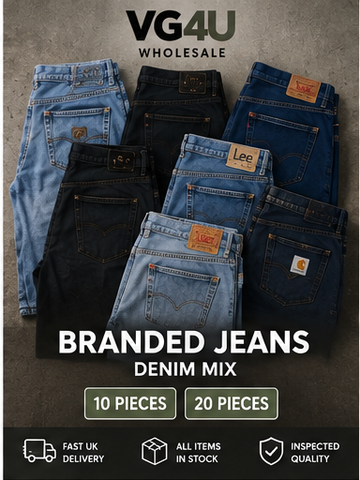 Branded Jeans & Denim Wholesale Mix | 10 or 20 Pieces
