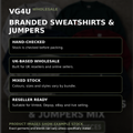 VG4U branded sweatshirts and jumpers wholesale reseller information