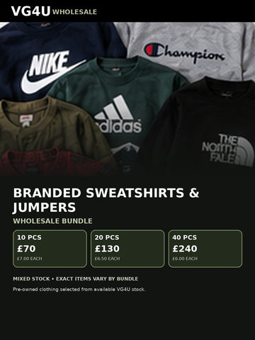 Branded sweatshirts and jumpers wholesale UK VG4U 10 20 40 pieces