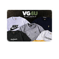 Example branded T-shirts wholesale mix on clean background