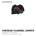Example vintage flannel and checked shirt wholesale mix
